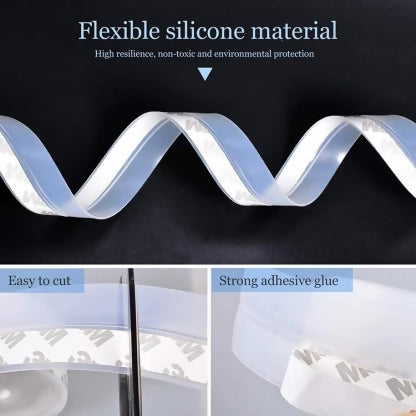 Silicone Strong Adhesive Non-drying Door Bottom Sealing Strip. (1.8 M)